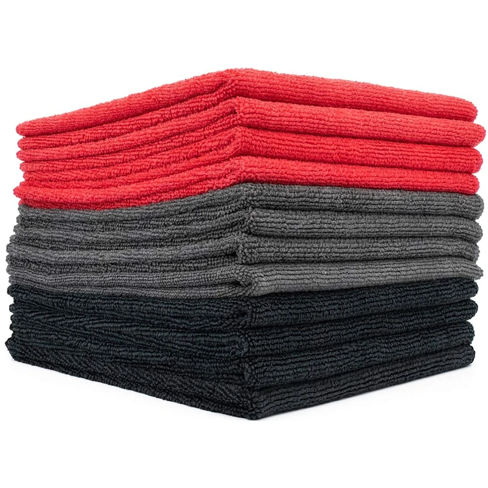 High Quality 400gsm Black Microfiber Towel Car Wash Microfiber Towel Auto Microfiber Cleaning Cloth