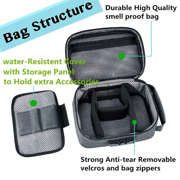 Коробка для хранения, лидер продаж, пахнущий запах, защита от запаха, углеродное волокно, сумка для багажа, чехол, пенька для травы