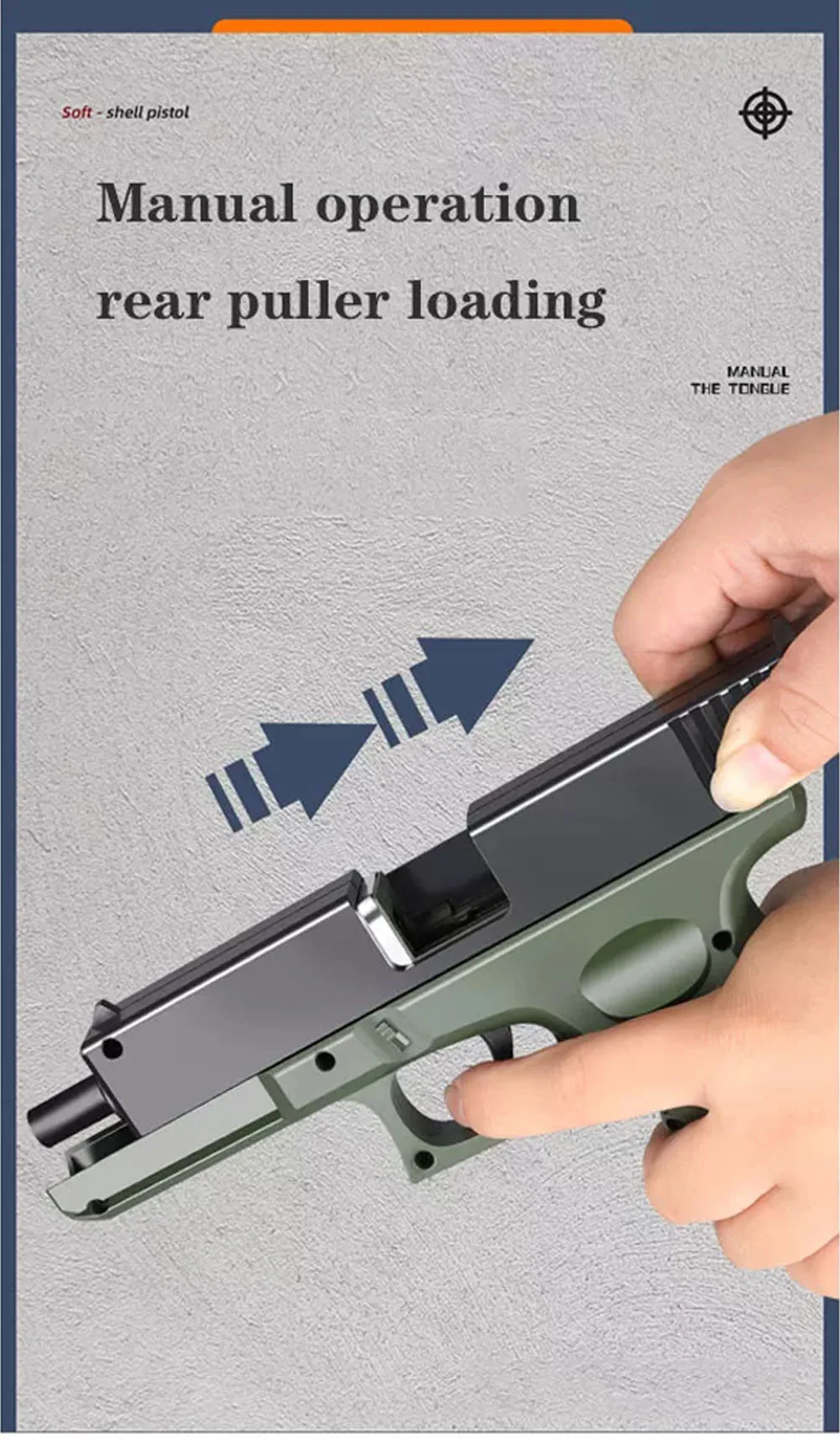 toy bb gun with soft bullets educational toys gifts for kids boys girls adults plastic shell ejecting laser glock toy gun