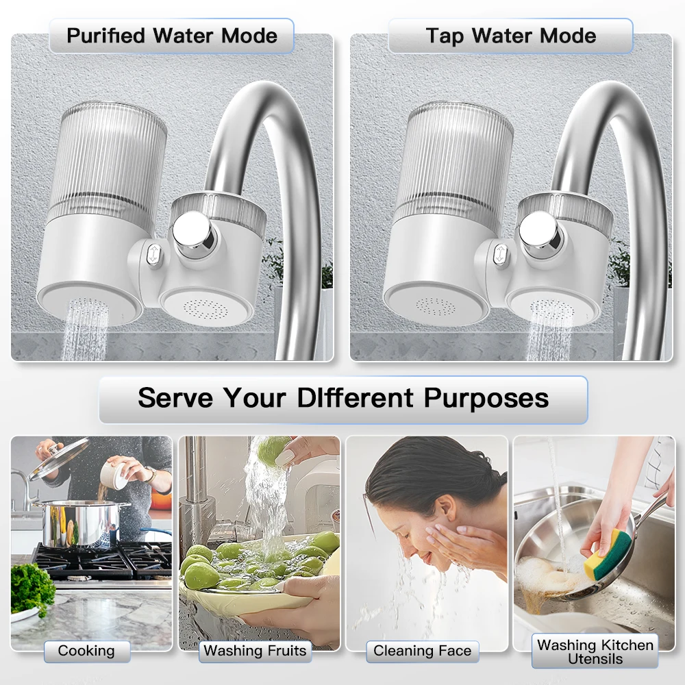 ceramic multiple filtration water pressure tap water purifier activated carbon kitchenfilter for Household Use