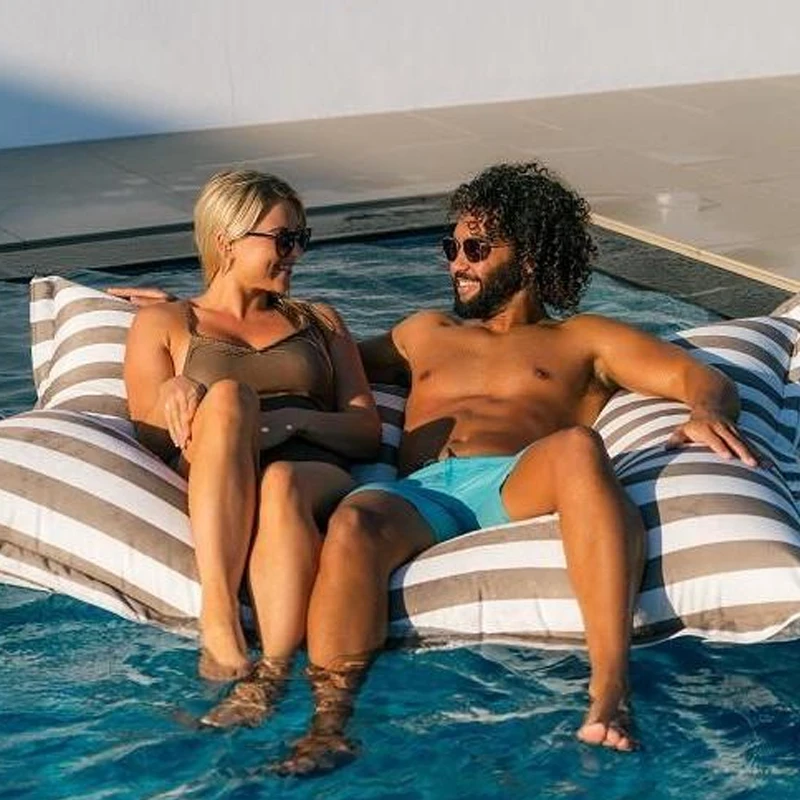 Customize Outdoor Waterproof Family Extra Large Floating Bean Bags Covers, Luxury Premium Pool Sun Lounger Floats Lazy Pillow