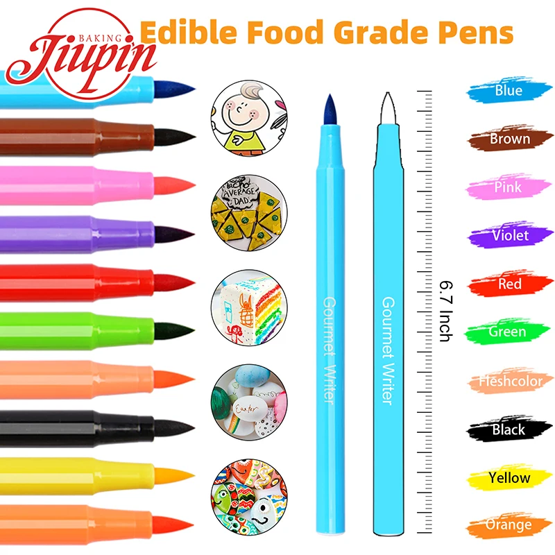 Edible paint pen gel pen edible paper food coloring markcare edible ink pen for egg cake cookie decoration