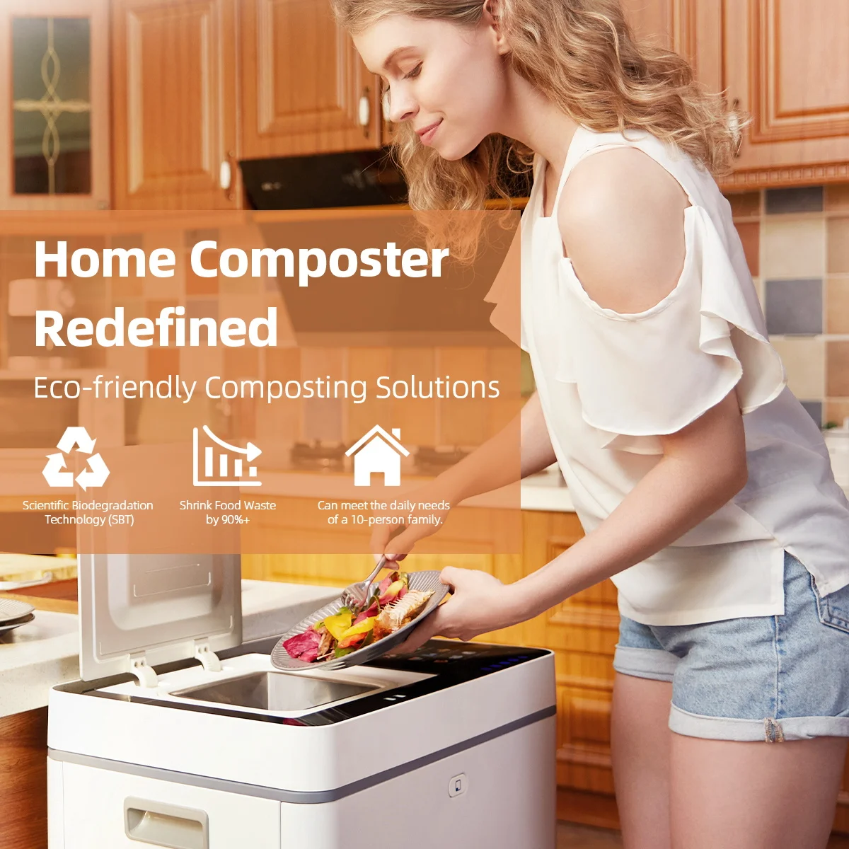LUXFOND Smart Home Waste Management Compost Singapore Food Waste Disposal Refrigerator Compost Microbes Factory