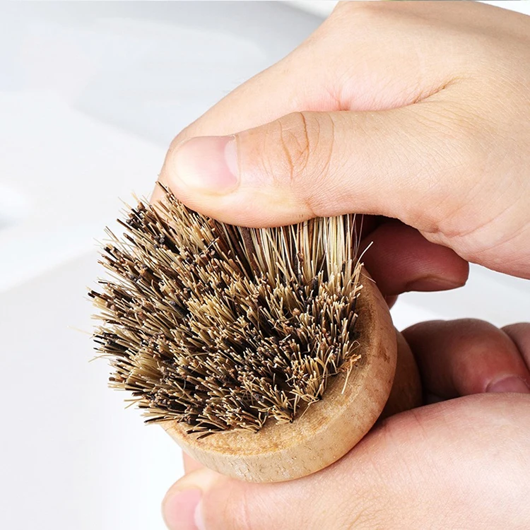 Natural Wood Cleaning Brush Dish Washing Brush Tool Wooden Dish Scrubber Brush