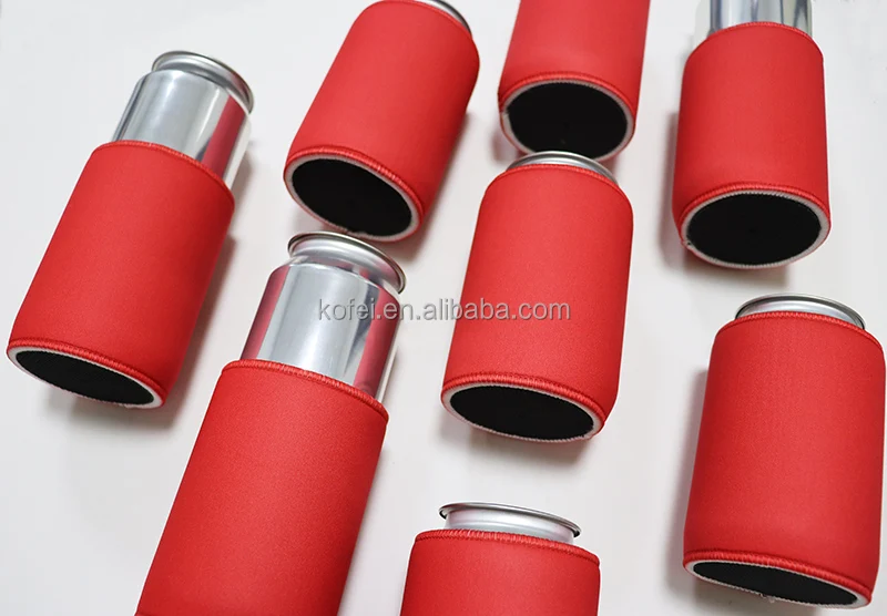 KOFEI Custom Festival Theme Insulated Neoprene Beer Can Cooler Sleeve Sublimation Blank Christmas Stubby Cooler Red Colour