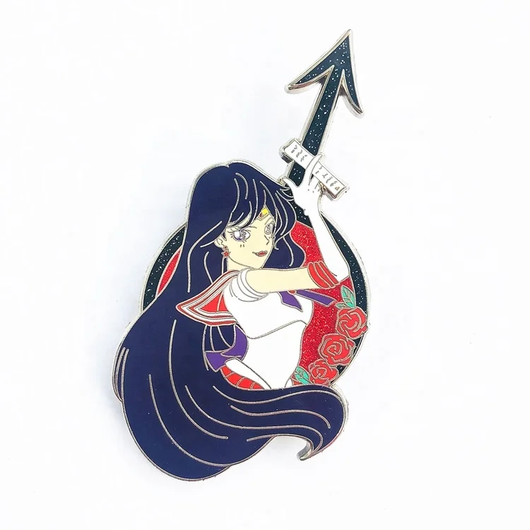 Красивая молодая девушка Сейлор Мун Девушка Серебряный Металл мультфильм Фэнтези блестящие булавки твердая эмаль лацкан