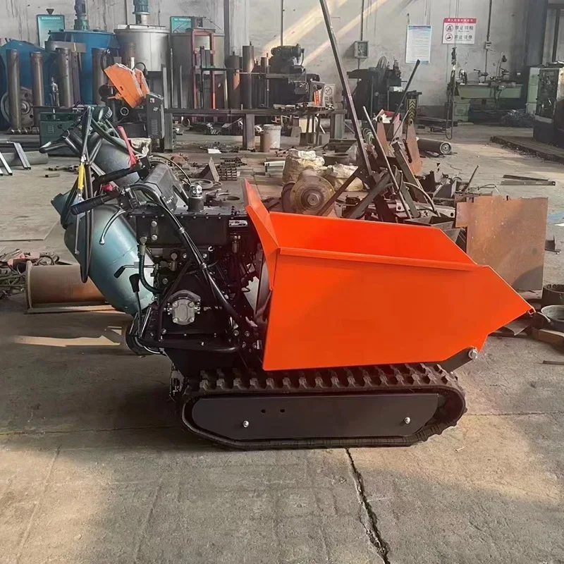 CE Approved 500kg Loading Capacity power mini wheelbarrow Customized Track crawler mini Dumper
