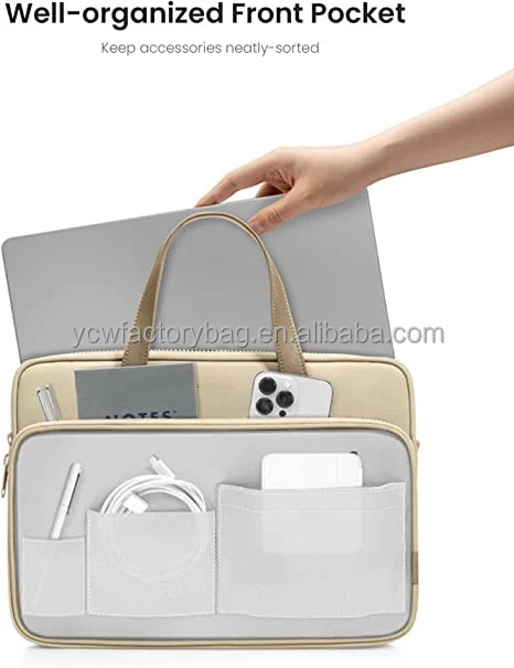 360 Protective Laptop Shoulder Bag Water-Resistant Laptop Carrying Case with Keyboard Case