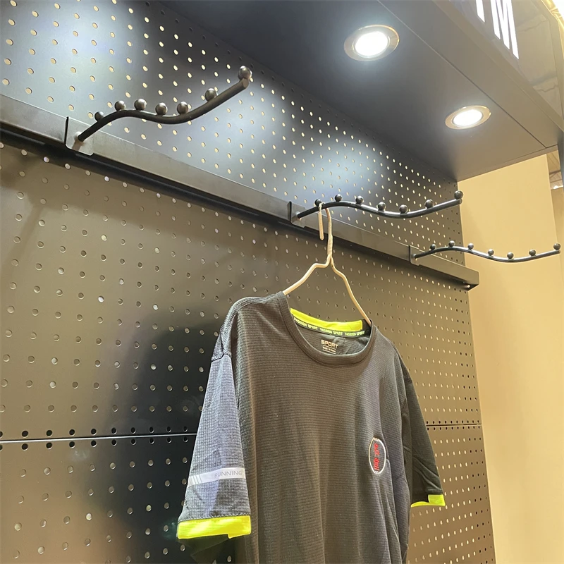 Hot Selling Metal Floor Hooks Display Stand Garment Hanging T-shirt Clothes Display Rack