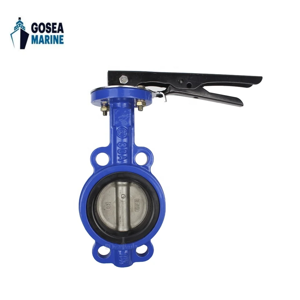 Marine Butterfly valve China supplier Best Selling Cast Iron Marine Butterfly Valve with Trigger Handle and Silicone Seal