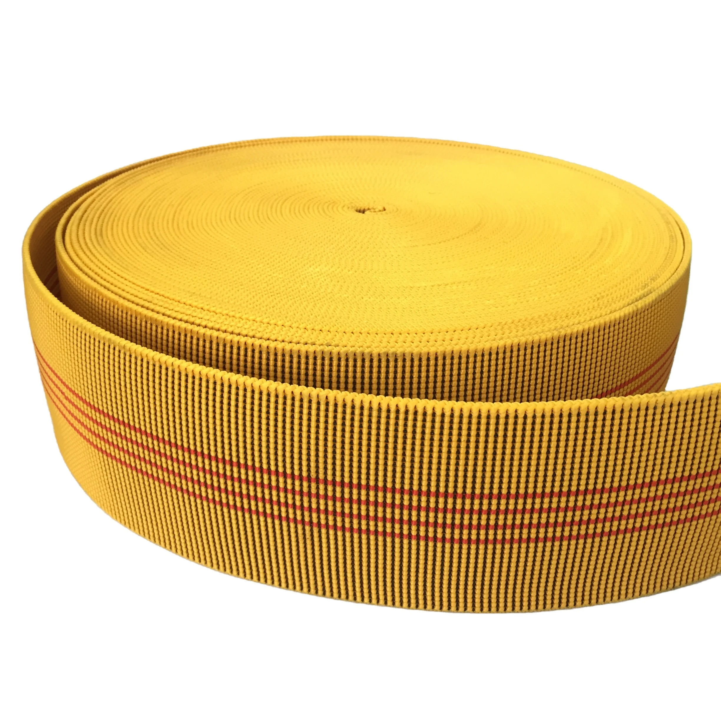 7 CM yellow popular Factory Custom  Elastic Webbing Tape For sofa