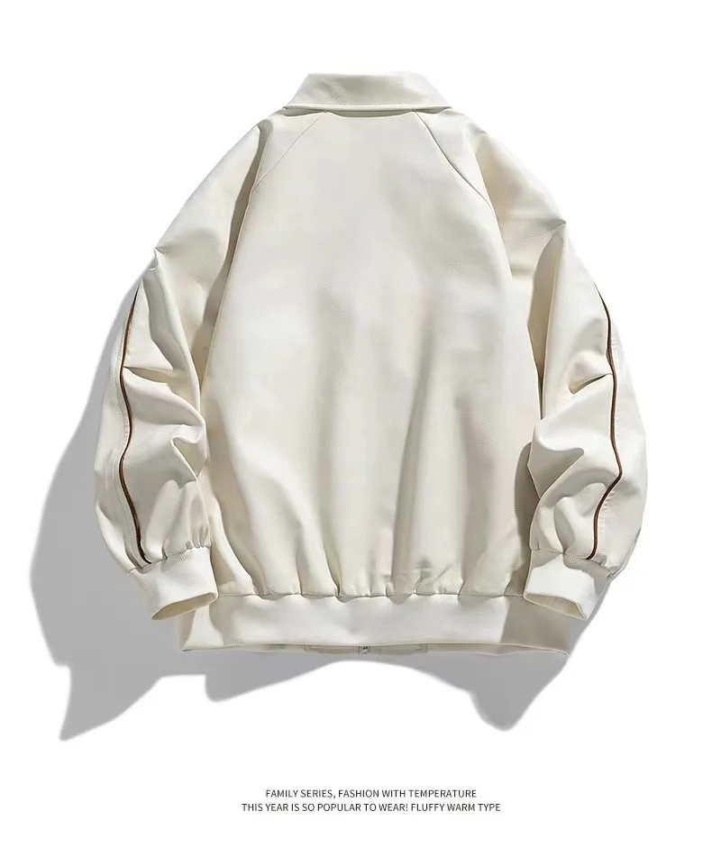 Spring Fall Leather Jacket Jacket JK Jacket Trend Vintage biker wear casual wear Fashion couple country trend