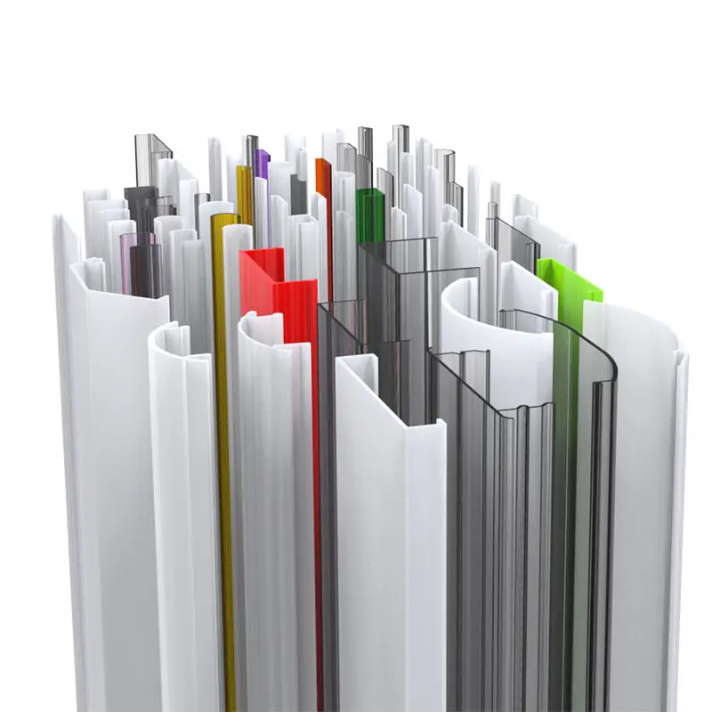 Extrusion LED Strips Light Diffusion PC Ps Acrylic Plastic Products Polycarbonate Linear lamp covers shades Pp Pvc Plastic cover