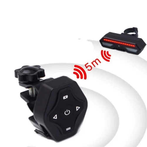 New LED Wireless Bike Tail Light Smart USB Rechargeable Cycling Accessories Remote Turn Bicycle Rear Light  Signal