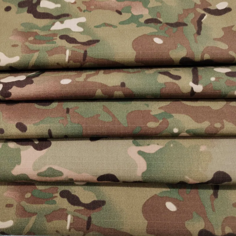 Outdoor camouflage waterproof and tear-resistant silver coated tent fabric anti-ultraviolet fireproof coating umbrella fabric