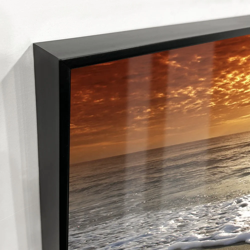 Hot Selling Sunrise Sea Landscape Painting Acrylic Art Prints Canvas Oil Painting Glass Wall Art for Home Decor.