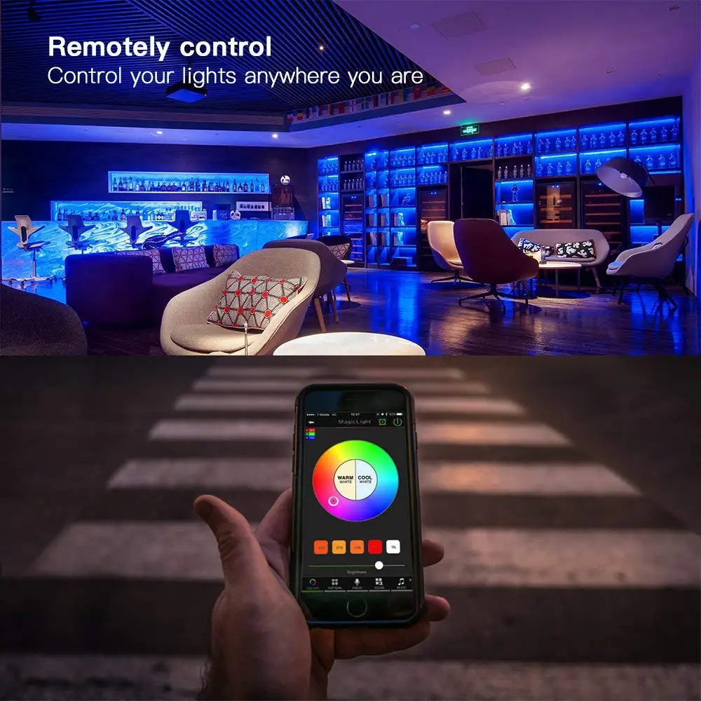  2020 горячая Распродажа ИК пульт дистанционного управления WiFi APP google assistant Amazon Alexa звуковой синхронизация музыка управление RGB светодиодный