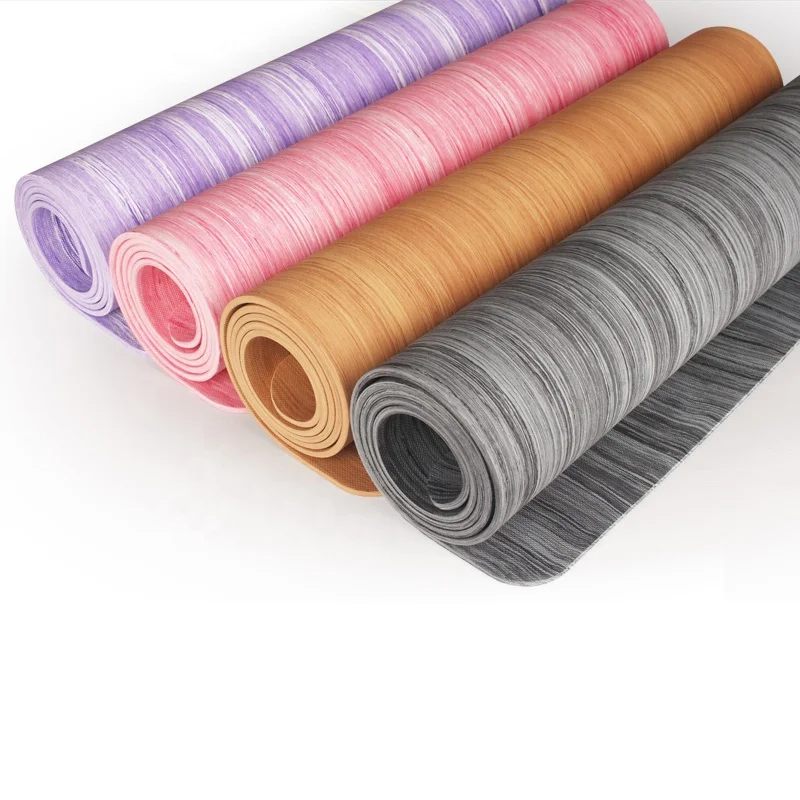 Colorful Wood Grain Exercise Yoga Accessories New Material Yoga Mat