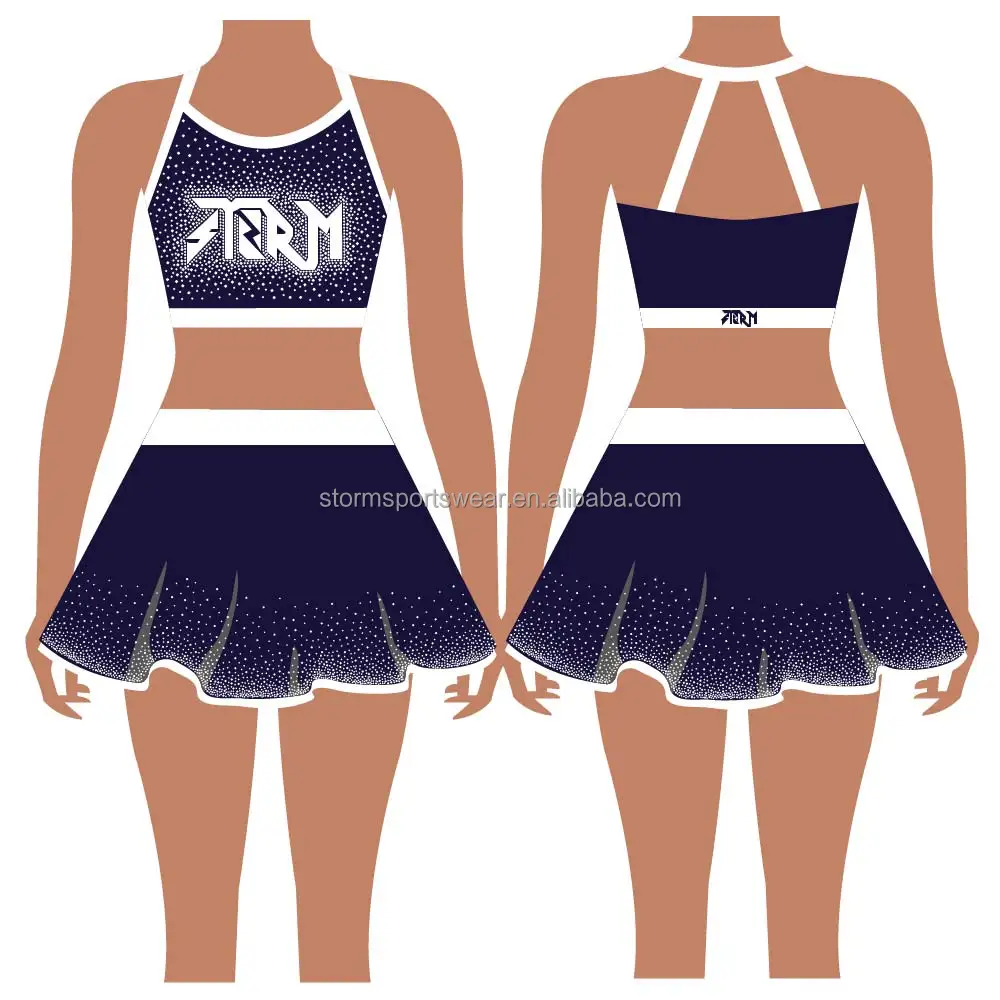 OEM Australia yellow cheer rhinestones costumes cheap sparkle hot sexy yellow Cheerleading Uniforms for team