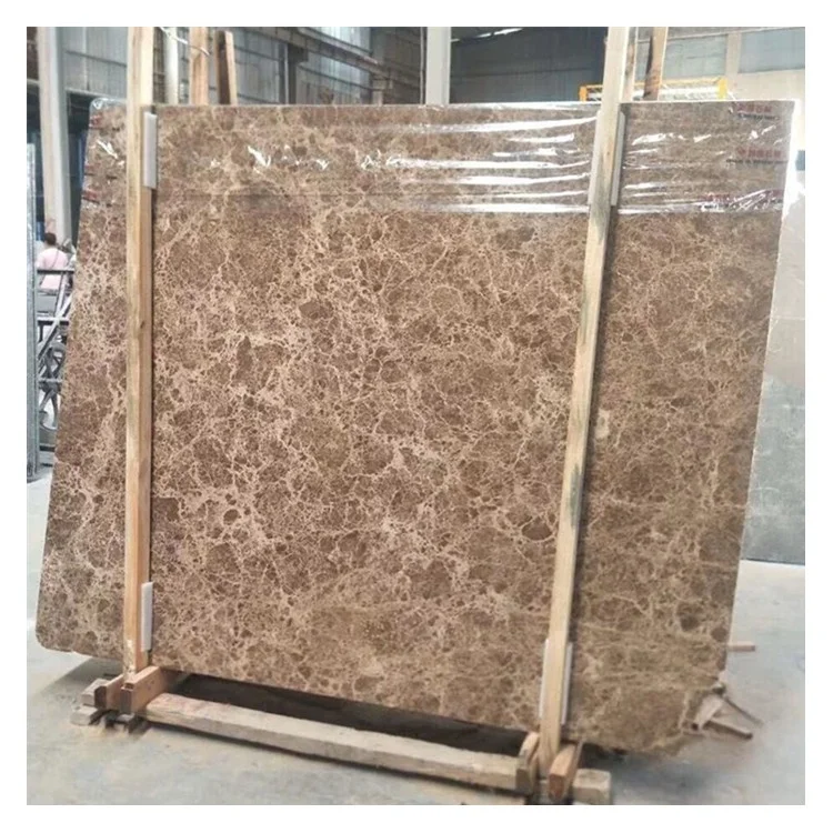 BOTON STONE Natural Stone Modern Light Middle Emperador Kitchen Countertop Slabs Brown Marble Tile