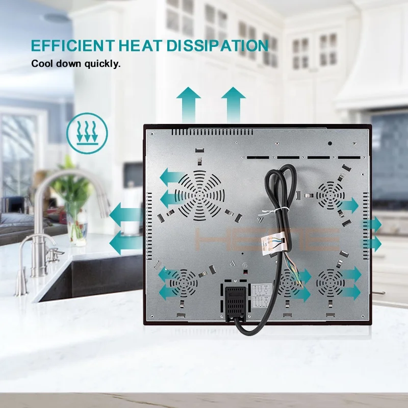 Chinese Built-in Hob Manufacturer Home Appliances Embedded Ceramic Glass Electric Fogao Cooktop de 4 bocas