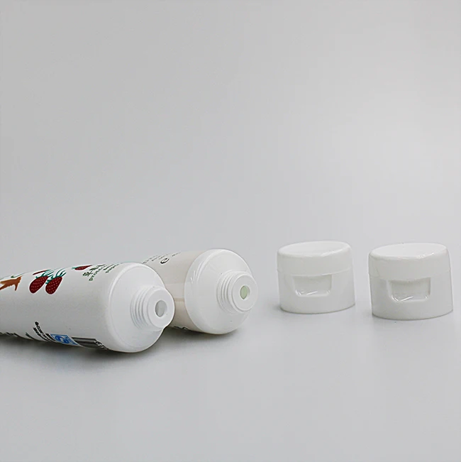 Custom 30ml white small squeeze tube glossy empty tubes with flip top cap for hand sanitzer packaging tube