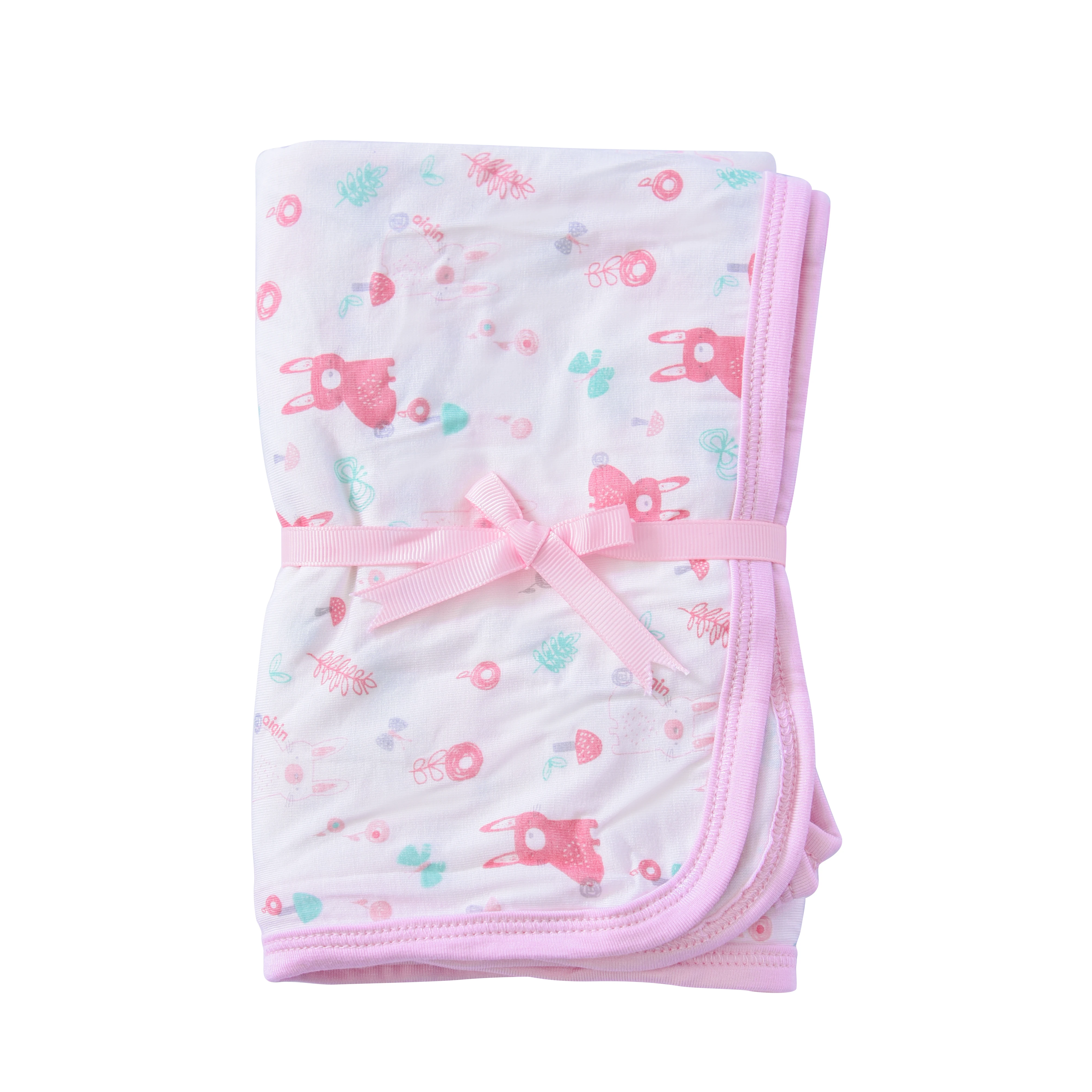 Sublimation swaddle easy adjustable bamboo fiber monthly milestone blanket baby girl boy