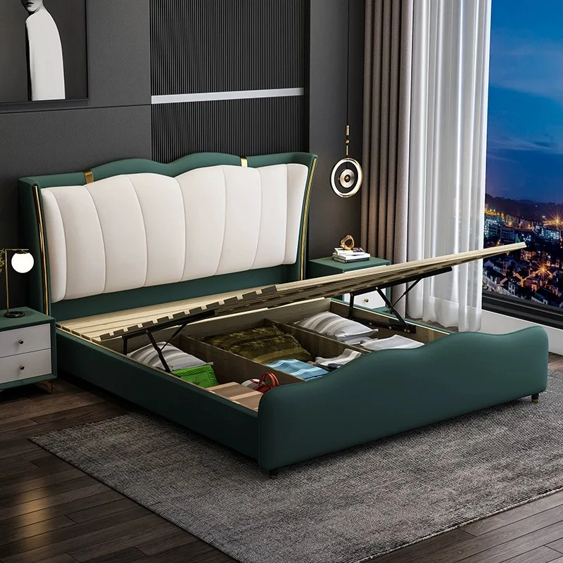 Up-holstered Beds King Size Bed Frame Luxury Bedroom Furniture Set Luxury King Size Bed Classic