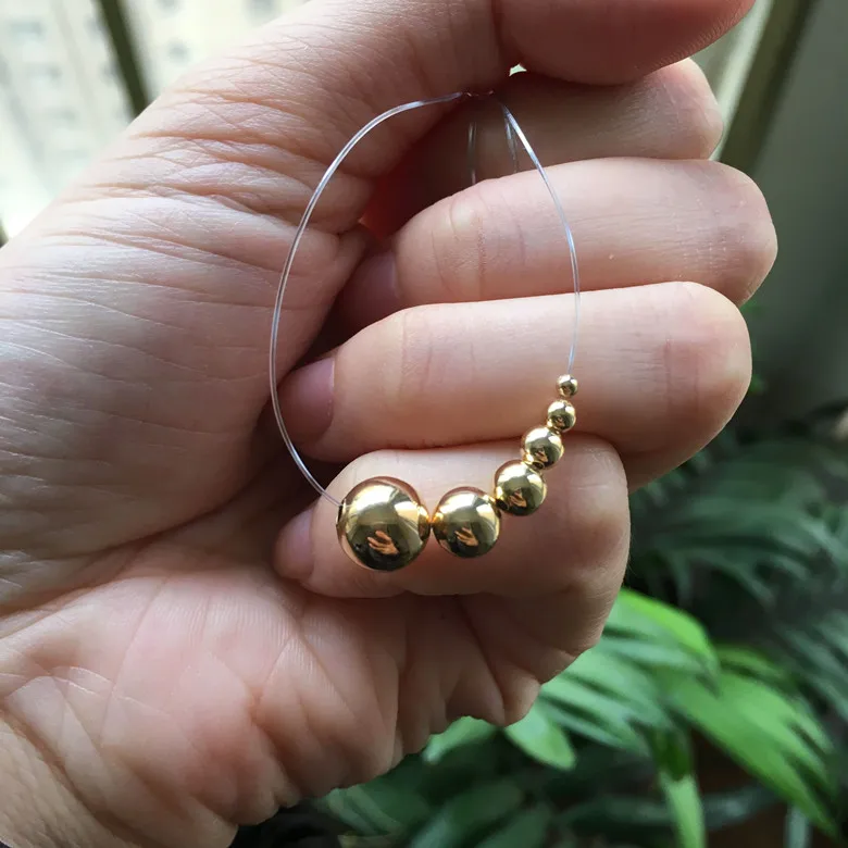 Bulk Wholesale Smooth Spacer Gold Plated Beads Affordable Jewelry Making Accessories Balls 2mm 3mm 4mm 5mm 6mm 8mm