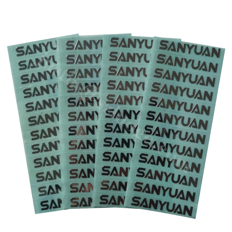 custom gold metal 3d nickel logo label with transparent adhesive electroforming metal UP stickers label nickel plates tag