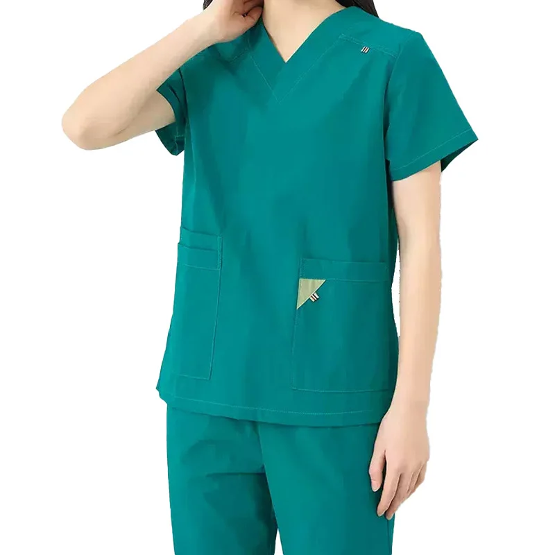 Doctor Washing Clothes Short Sleeve Nurse Elastic Operating Clothes Work Clothes Operating Room Dental Beauty Salon Uniform