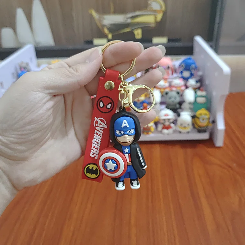 wholesale Super hero Hot sale 3D PVC Keychain Car Key Chain Bag Pendant Pendant Keychain