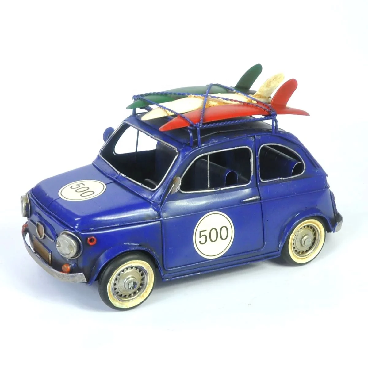 Handmade Vintage Miniature Car Model Iron Metal Crafts for Home Office Decor Welding Technique for Bar Pub Furnishing or Gift