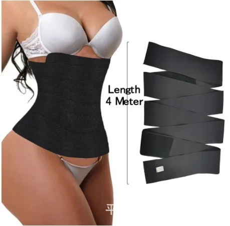 Custom Logo Women Tummy Trimmer Control Belt Waist Trainer Wrap Seamless Invisible Lose Weight Waist Band Wrap For Stomach