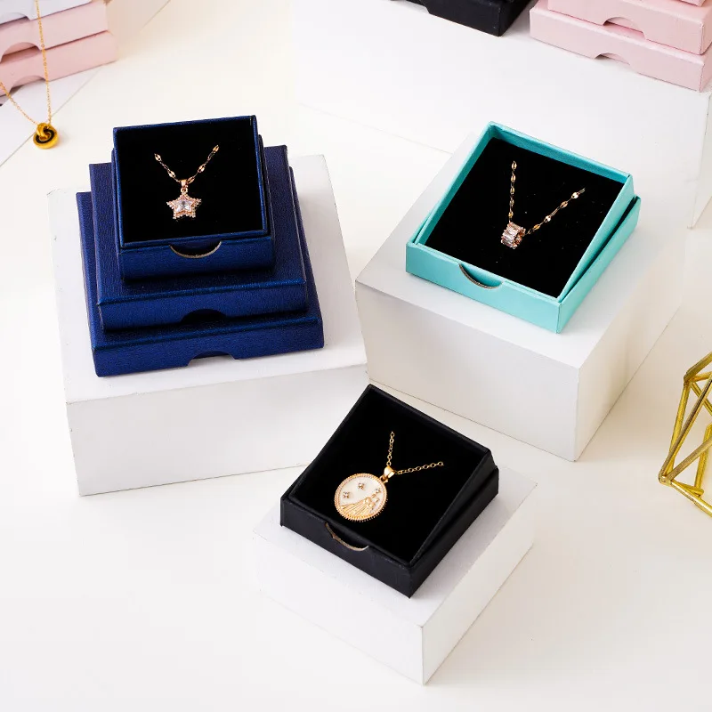 Wholesale lid and base jewelry box rings earrings necklaces storage boxes jewelry packaging boxes.