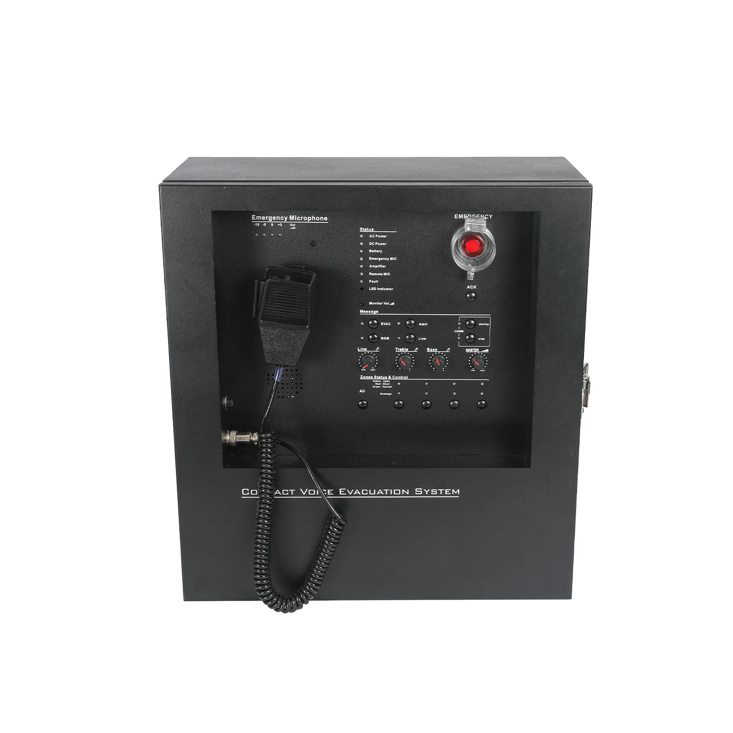 4 Zone 120W all in one Wall Mount type Digital Voice Warning Alarm Evacuation System