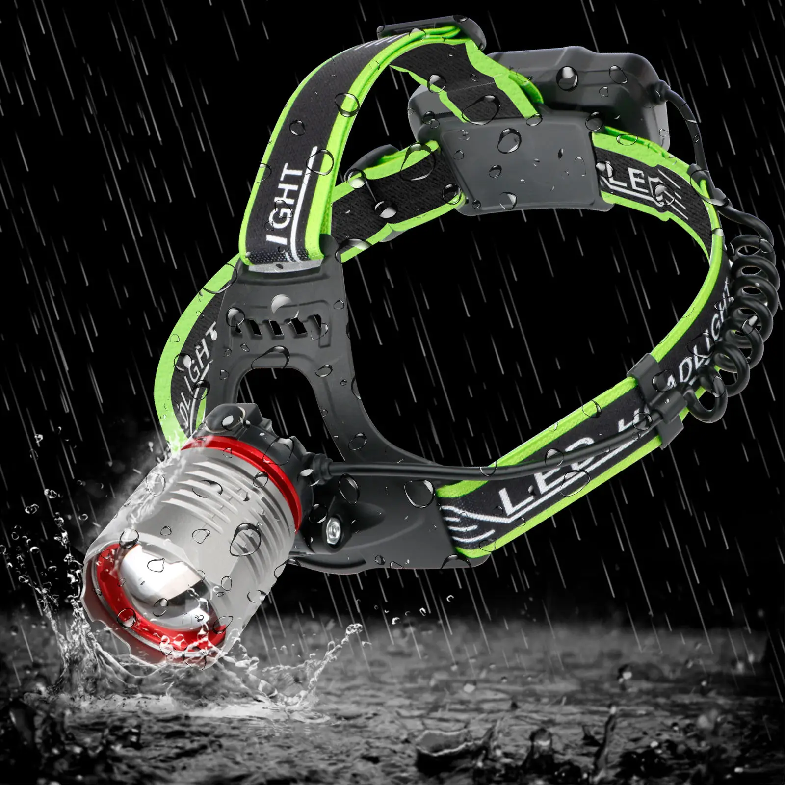 Usb Rechargeable Safety Head Lamp Outdoor Waterproof Headlamp Xhp50 Head Lights High Power Head Torch Fishing Camping Running