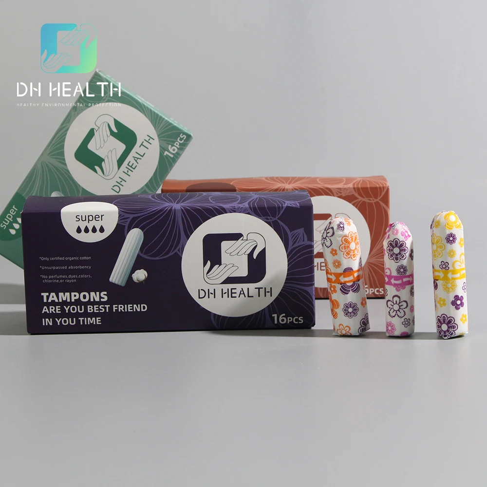 Private Label Manufacturer Customized Brand Sanitary Tampons Soft Cotton Applicator Tampon