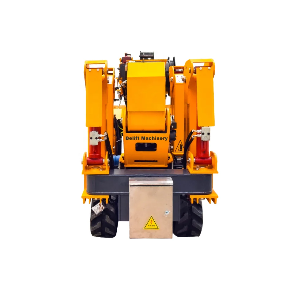 Portable Small Hydraulic Flying Jib Crane Space Crawler Folding Mini Spider Crane with Multiple Specification Work Platforms