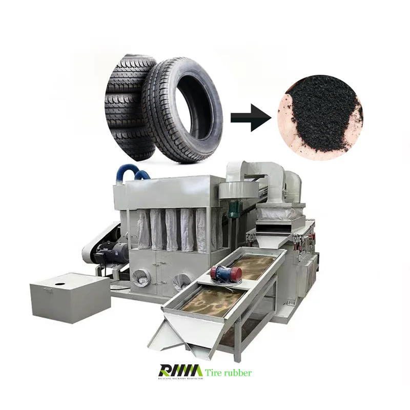 Professional waste tire particle production line rubber particle recycling machinery and equipment