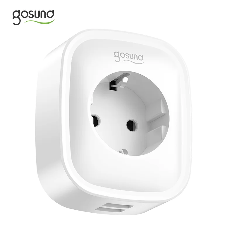 Gosund Smart Plug EU Square Tuya Smart Life Socket 16A Eu Smart Wifi Plug Outdoor Housing Remote Control No Hub Required