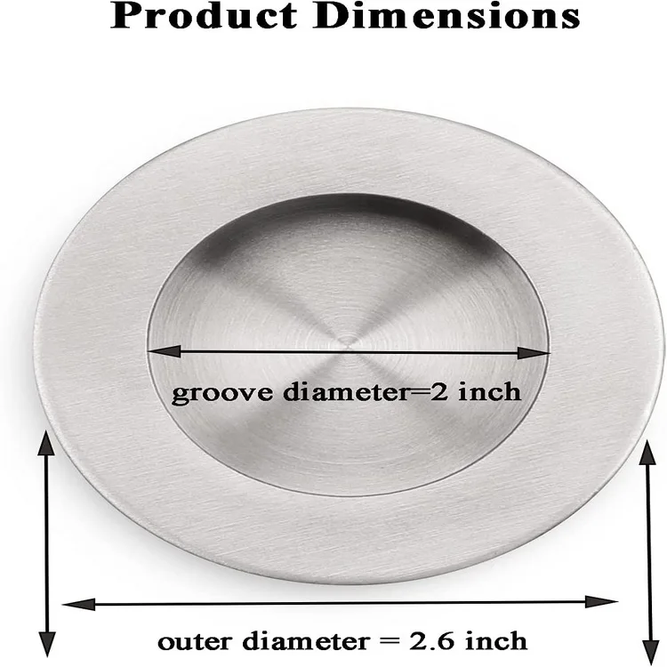 Rhetech Stainless Steel Recessed Hidden Pull Sliding Door Handle Cupboard Kitchen Cabinet Flush Handles