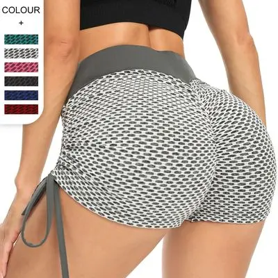 
bum scrunch fitness slimming polyester sexy waffle buttlift tik tok seamless yoga leggings for women 