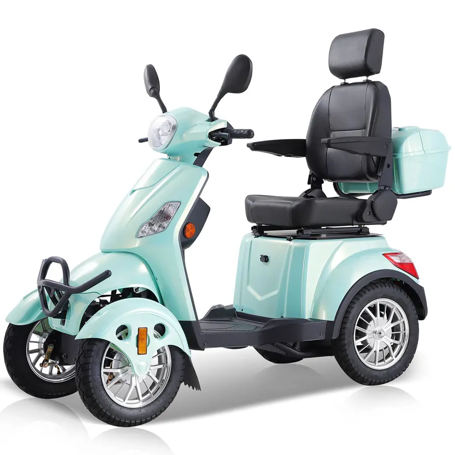 New color senior citizens 500W gear engine 4 wheel E-mobility scooter with USB