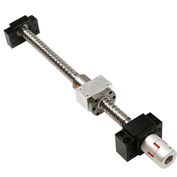 SFU1605 set: SFU1605 rolled ball screw C7 with end machined + 1605 ball nut + nut housing+BK/BF12 end support + coupler RM1605