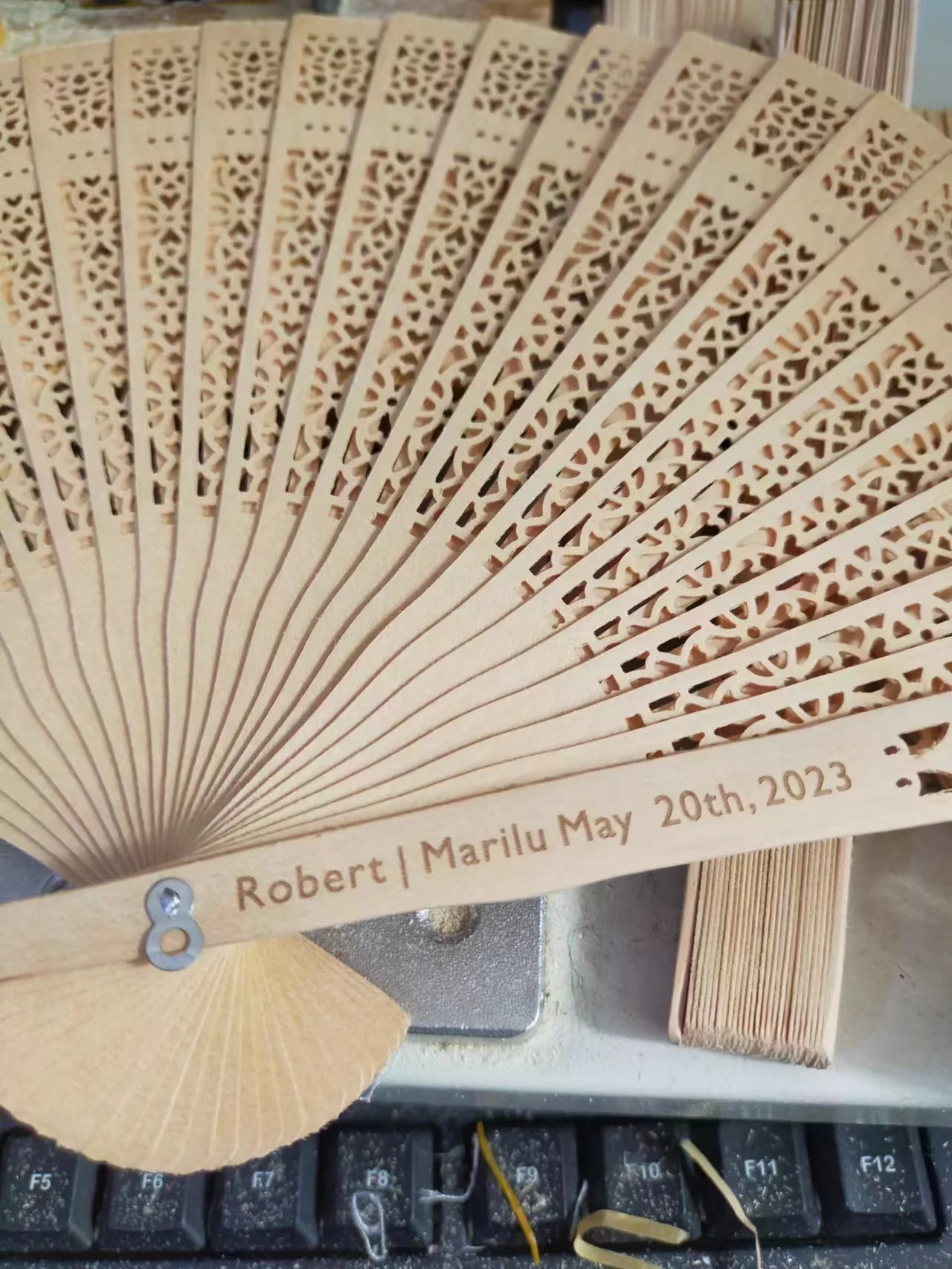 Personalized Wooden Fan Customized Wood Hand Fan Wedding Favors For Guest Party Gifts Personalized Folding Fan