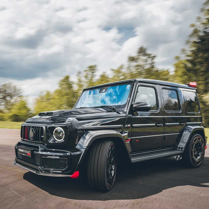 Hot Sell G class W464 G63 B900 R style 2019-2022y Dry carbon fiber bodykit for rear wing spoiler muffler tips over fenders