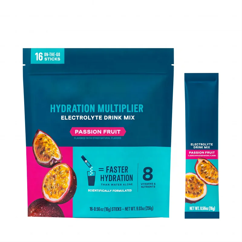 Hot Selling Electrolyte Powder Water Hydration Mix Powder Passion Fruit Energy Packets Custom Electrolyte Drink Powder