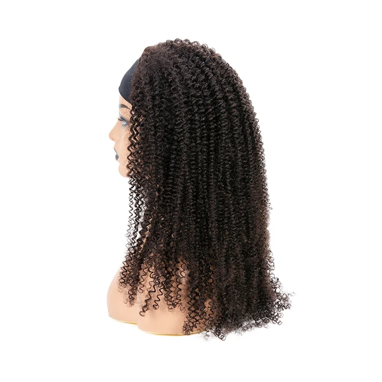 
Hot Sale Long Length Curly Machine Made Headband Wigs For Black Women 