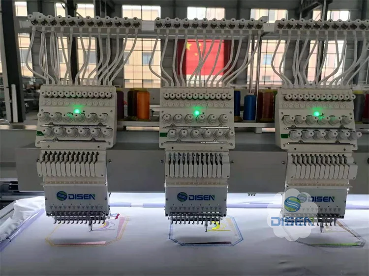 Automatic multi-head 8 12 15 head multi color multiple needle embroidery machine 924 for spare parts suppliers servo motor